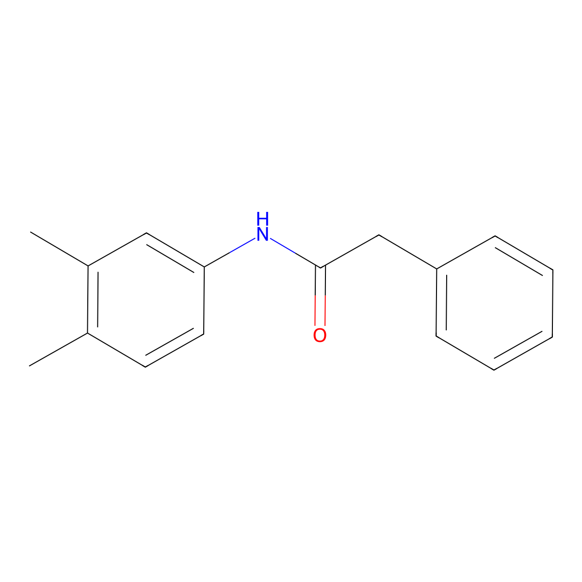 N-(3,4-dimethylphenyl)-2-phenylacetamide molecular structure, CAS 27285-19-4