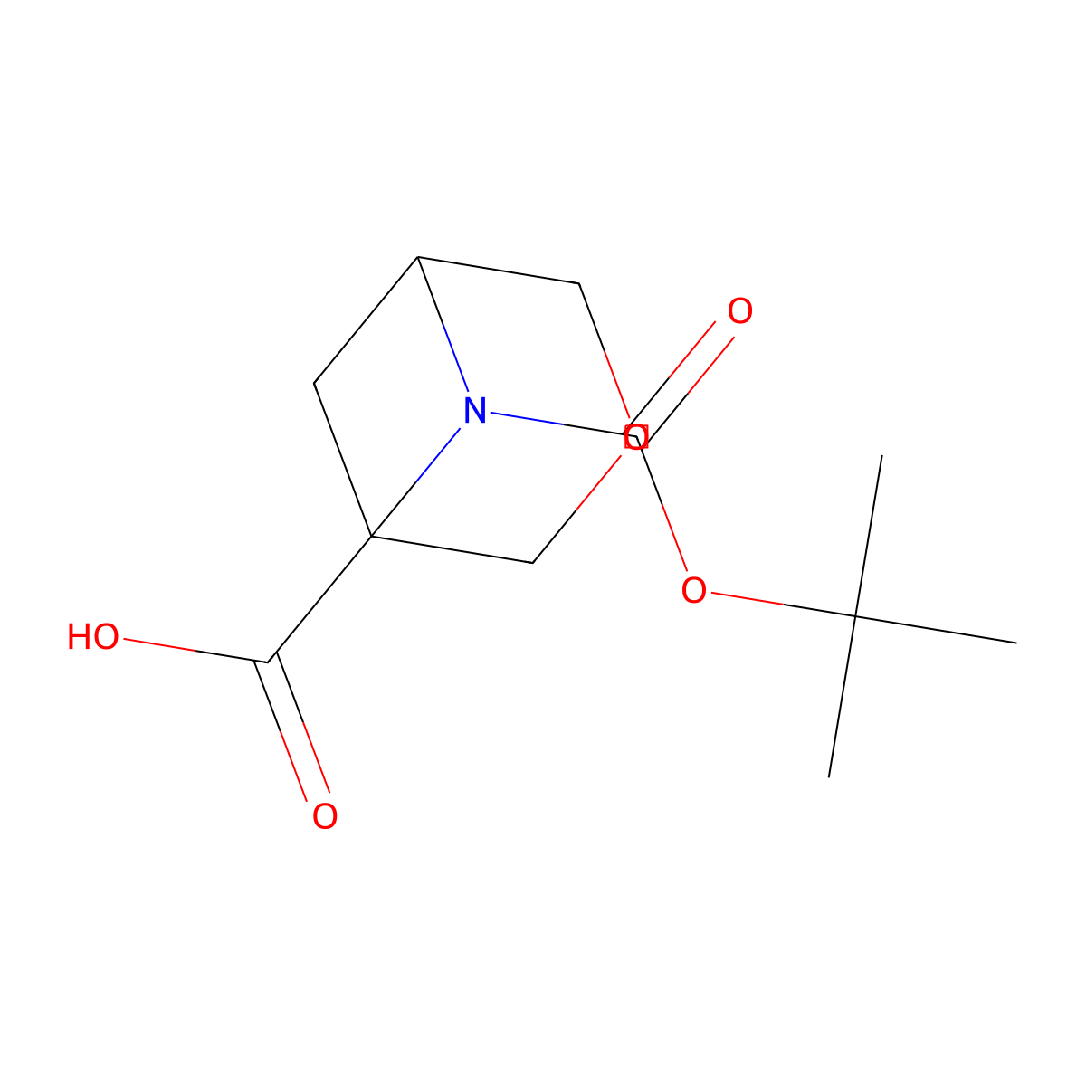 6-[(Tert-butoxy)carbonyl]-3-oxa-6-azabicyclo[3.1.1]heptane-1-carboxylic acid molecular structure, CAS 2728567-21-1