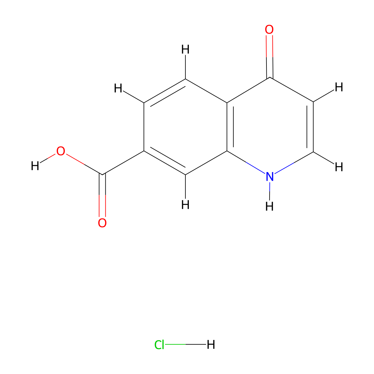 4-Oxo-1,4-dihydroquinoline-7-carboxylic acid hydrochloride molecular structure, CAS 2728576-57-4