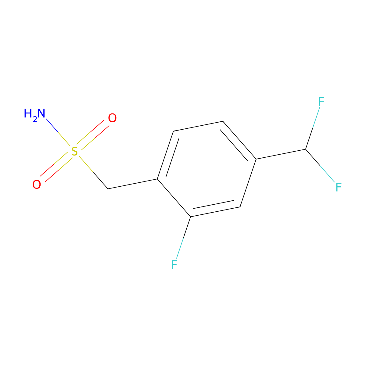 [4-(Difluoromethyl)-2-fluorophenyl]methanesulfonamide molecular structure, CAS 2728645-61-0