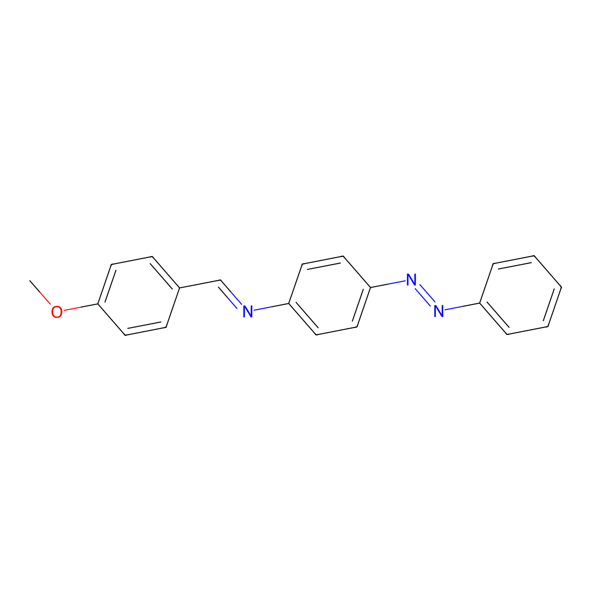 Benzenamine, N-[(methoxyphenyl)methylene]-4-(2-phenyldiazenyl)- molecular structure, CAS 27287-91-8