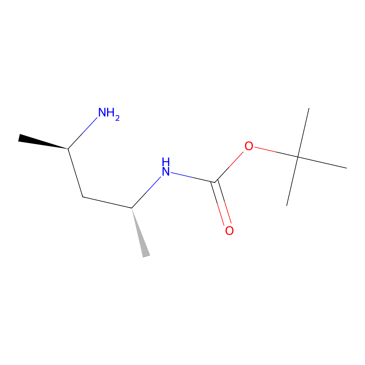 tert-butyl N-[(2R,4R)-4-aminopentan-2-yl]carbamate molecular structure, CAS 2728710-14-1