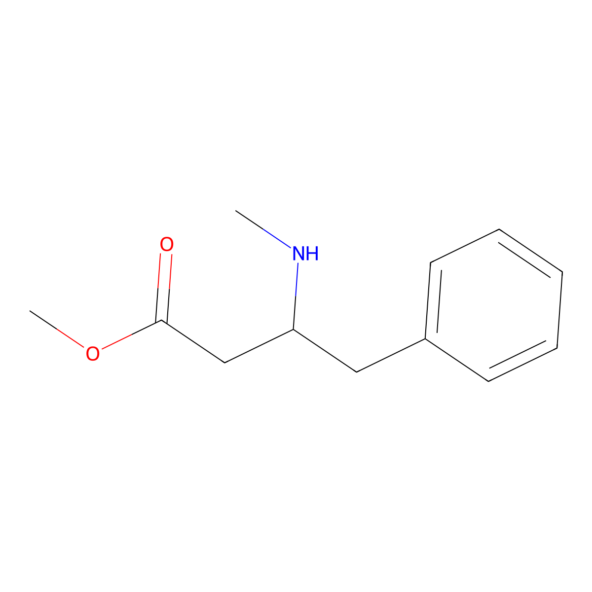 methyl (3S)-3-(methylamino)-4-phenylbutanoate molecular structure, CAS 2728725-44-6