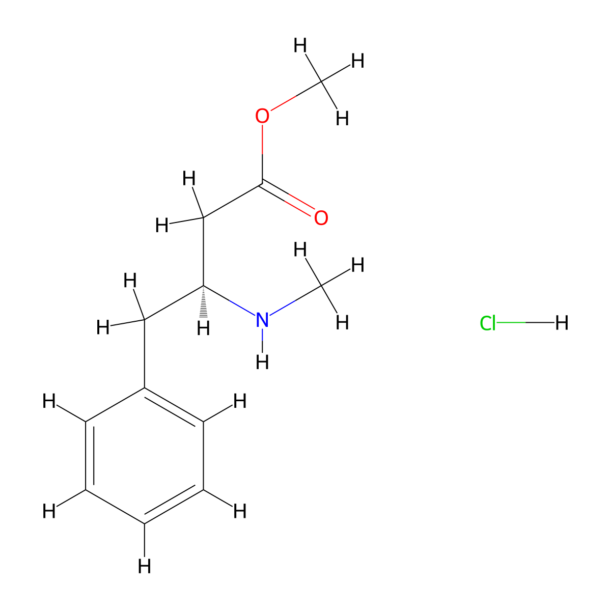 methyl(3S)-3-(methylamino)-4-phenylbutanoatehydrochloride molecular structure, CAS 2728725-45-7