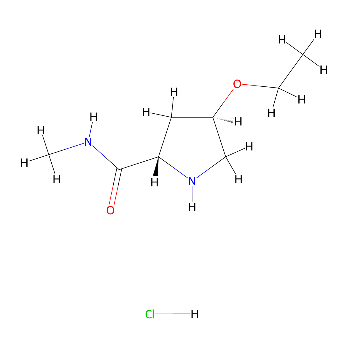(2S,4R)-4-ethoxy-N-methylpyrrolidine-2-carboxamide hydrochloride molecular structure, CAS 2728726-38-1