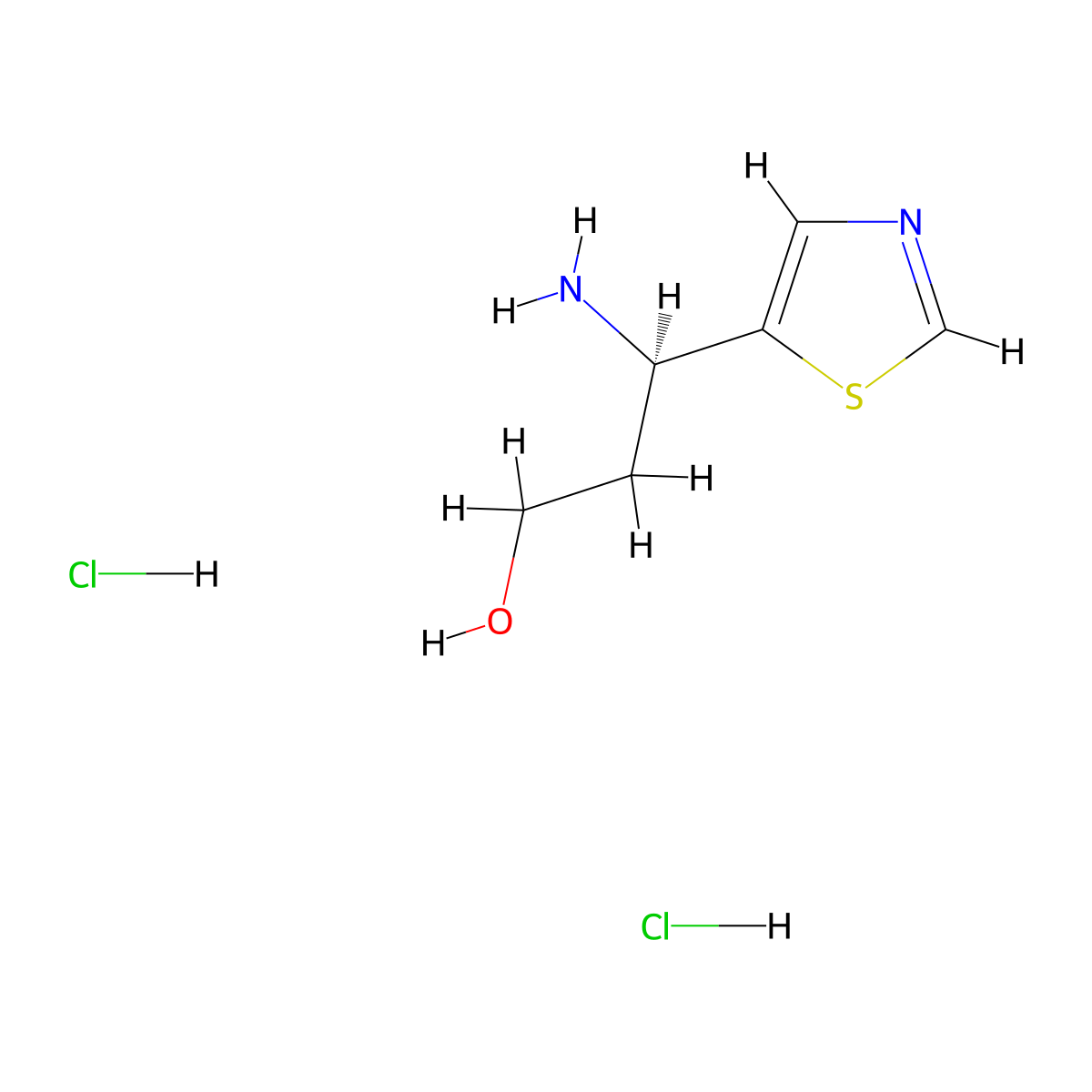 (3R)-3-amino-3-(1,3-thiazol-5-yl)propan-1-ol dihydrochloride molecular structure, CAS 2728727-05-5