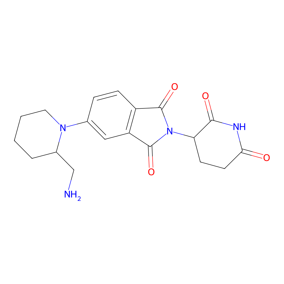 5-[(2R)-2-(aminomethyl)piperidin-1-yl]-2-(2,6-dioxopiperidin-3-yl)-2,3-dihydro-1H-isoindole-1,3-dione molecular structure, CAS 2728765-93-1