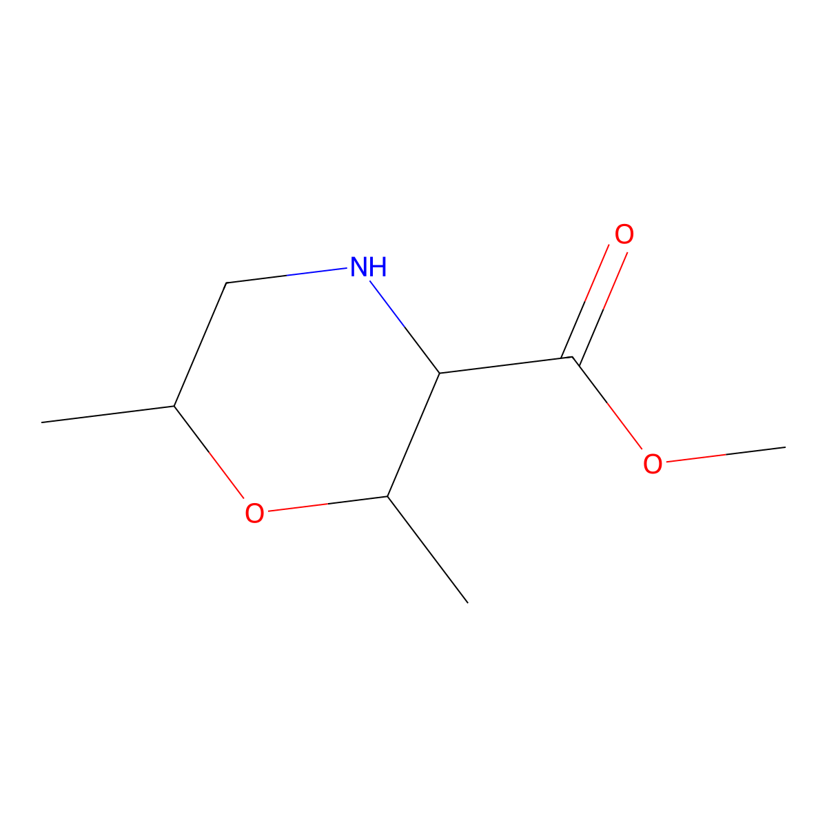 methyl (2R,6S)-2,6-dimethylmorpholine-3-carboxylate molecular structure, CAS 2728765-99-7