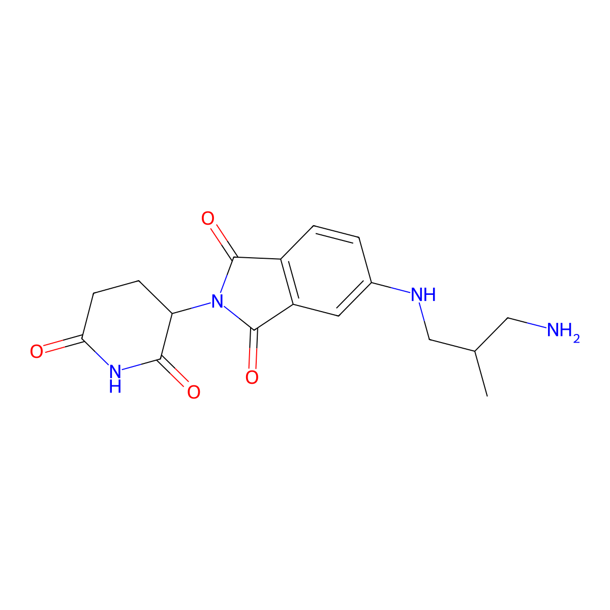 5-[[(2S)-3-amino-2-methylpropyl]amino]-2-(2,6-dioxopiperidin-3-yl)isoindole-1,3-dione molecular structure, CAS 2728766-26-3