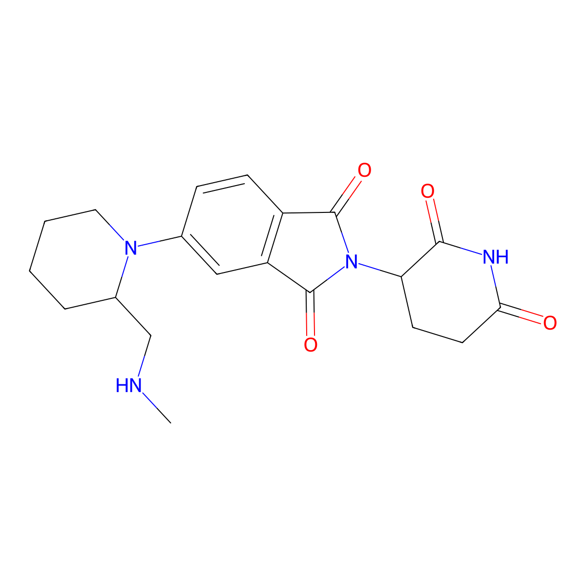 2-(2,6-dioxopiperidin-3-yl)-5-[(2S)-2-[(methylamino)methyl]piperidin-1-yl]-2,3-dihydro-1H-isoindole-1,3-dione molecular structure, CAS 2728779-96-0