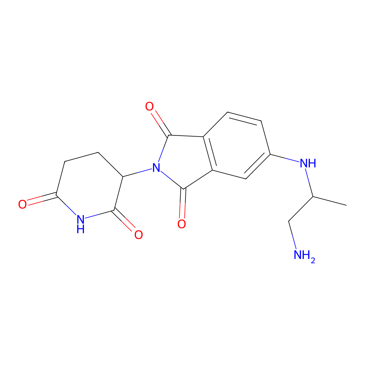 5-[[(2R)-1-aminopropan-2-yl]amino]-2-(2,6-dioxopiperidin-3-yl)isoindole-1,3-dione molecular structure, CAS 2728780-31-0