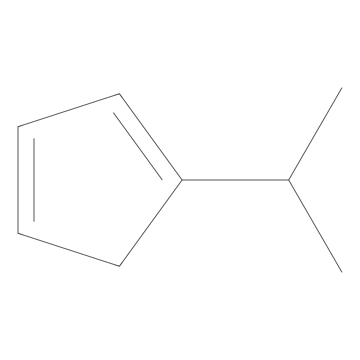 1,3-Cyclopentadiene, 1-(1-methylethyl) molecular structure, CAS 27288-03-5