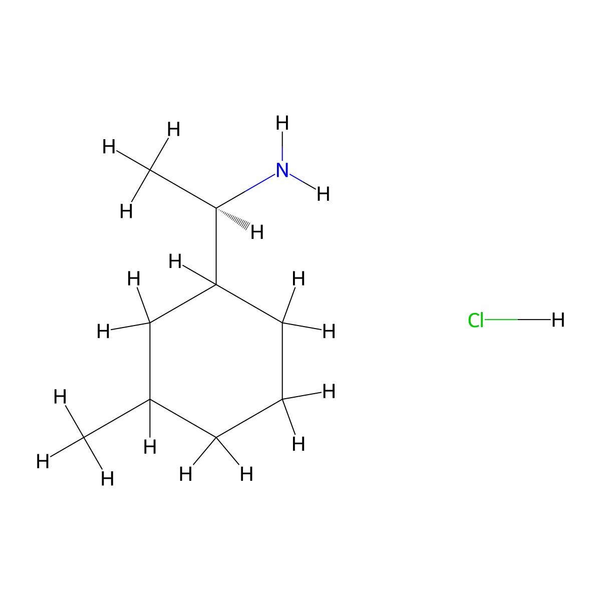 (1R)-1-(3-methylcyclohexyl)ethan-1-amine hydrochloride molecular structure, CAS 2728862-88-0