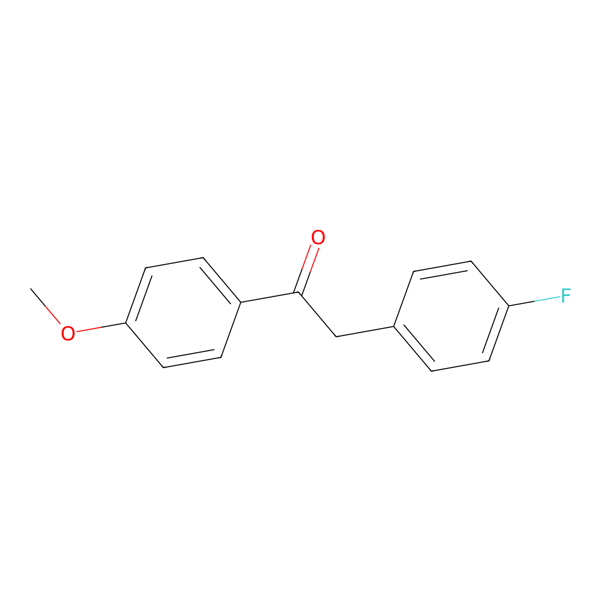 2-(4-Fluorophenyl)-1-(4-methoxyphenyl)ethan-1-one molecular structure, CAS 2729-19-3