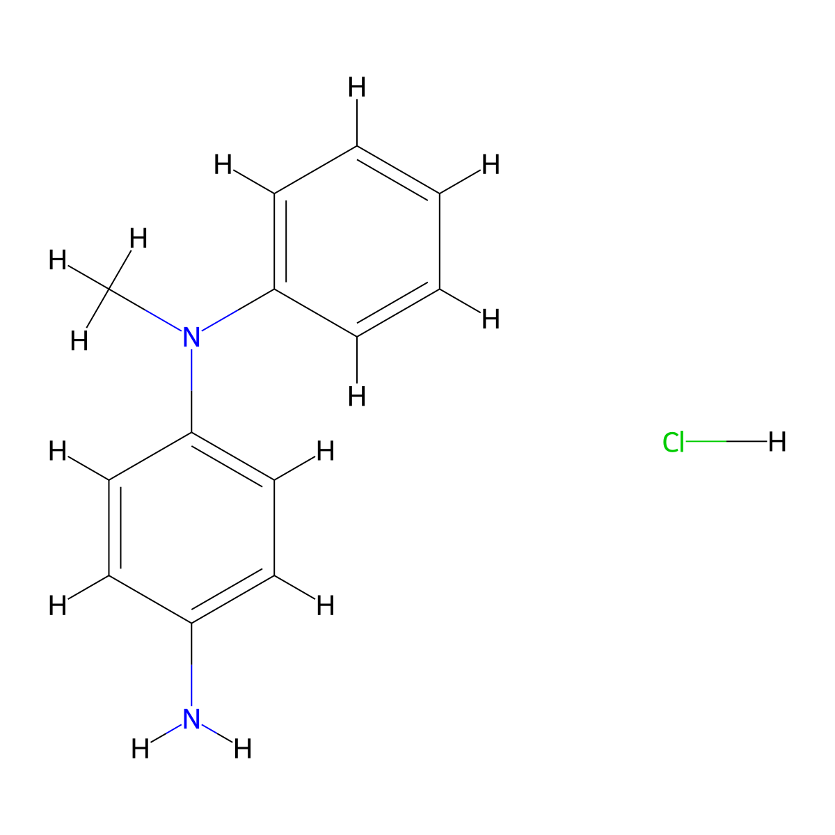 N1-methyl-N1-phenylbenzene-1,4-diamine hydrochloride molecular structure, CAS 2729071-16-1