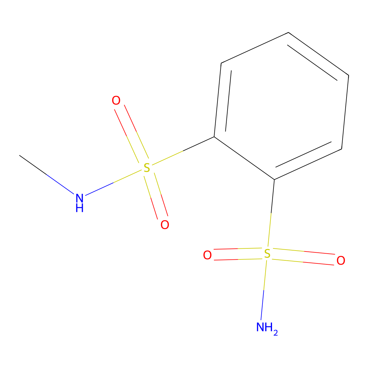 N1-methylbenzene-1,2-disulfonamide molecular structure, CAS 27291-98-1