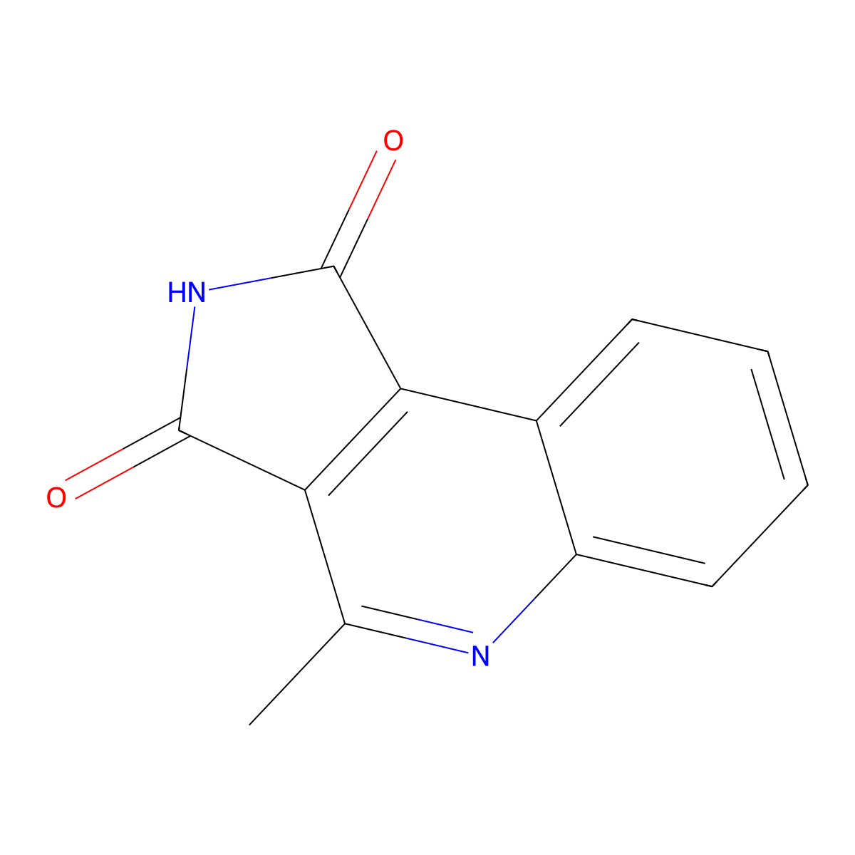 4-Methyl-1H-pyrrolo(3,4-c)quinoline-1,3(2H)-dione molecular structure, CAS 27295-64-3
