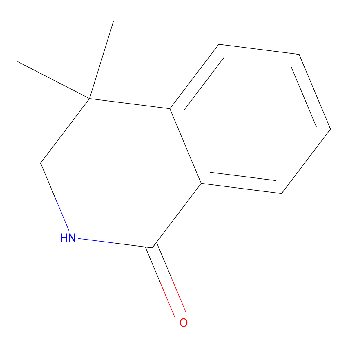 4,4-Dimethyl-1,2,3,4-tetrahydroisoquinolin-1-one molecular structure, CAS 27295-88-1