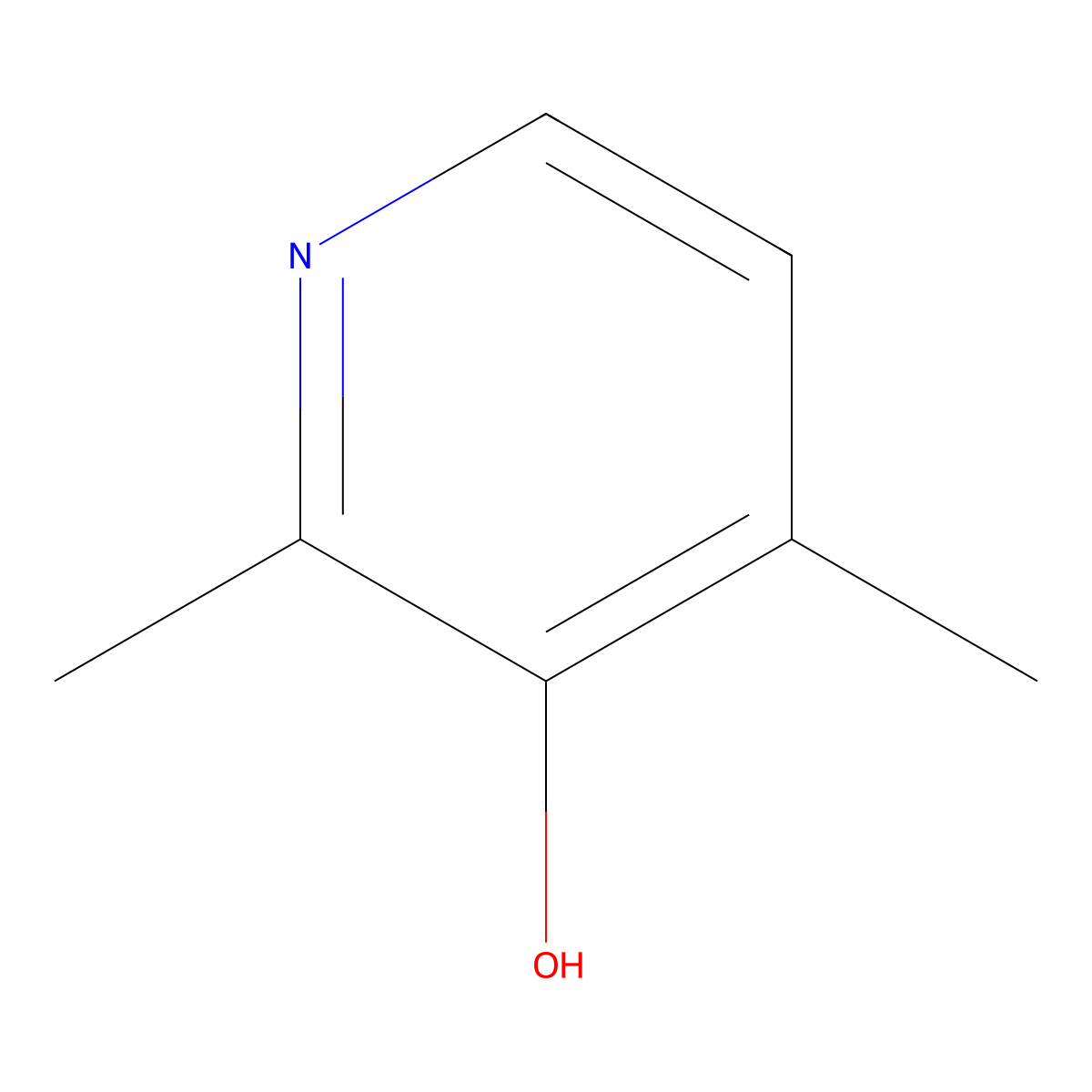 2,4-Dimethyl-3-hydroxypyridine molecular structure, CAS 27296-76-0