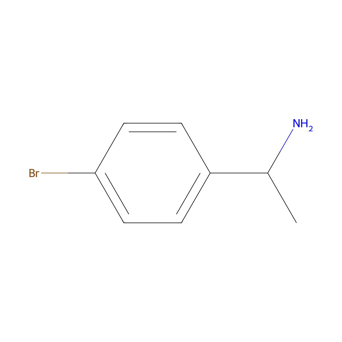 (alphaS)-4-Bromo-alpha-methylbenzenemethanamine molecular structure, CAS 27298-97-1