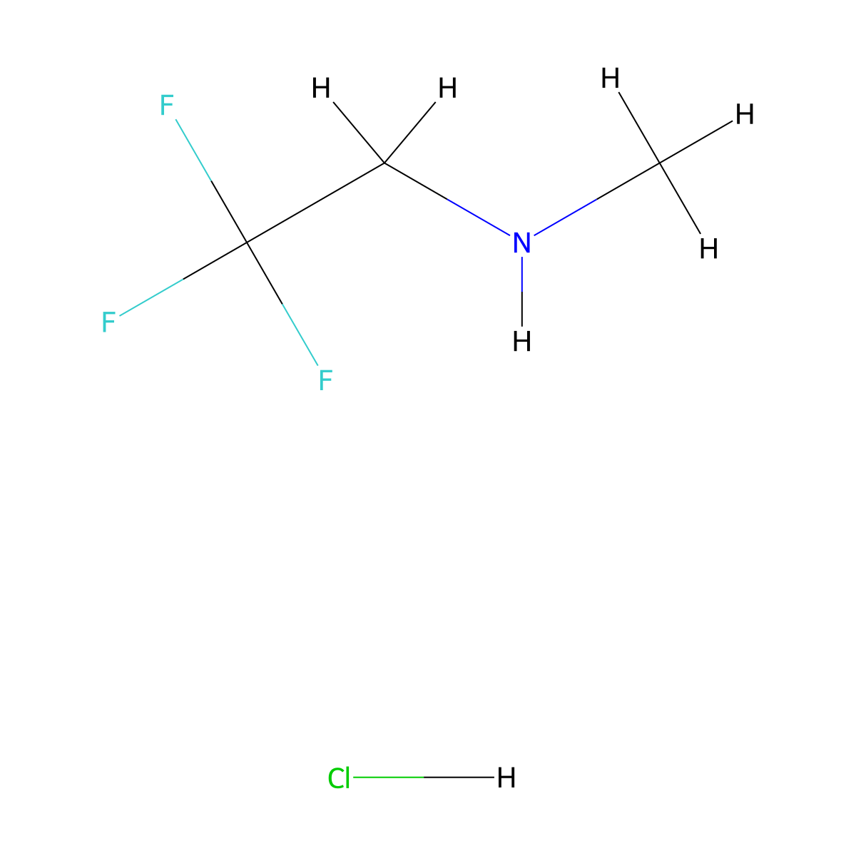 Methyl(2,2,2-trifluoroethyl)amine hydrochloride molecular structure, CAS 2730-52-1