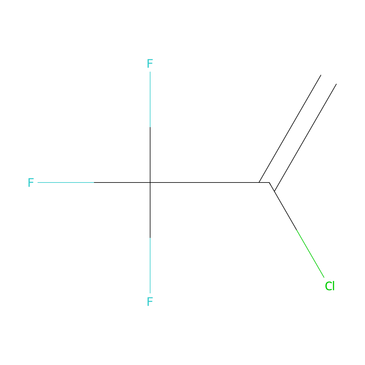 2-Chloro-3,3,3-trifluoroprop-1-ene molecular structure, CAS 2730-62-3