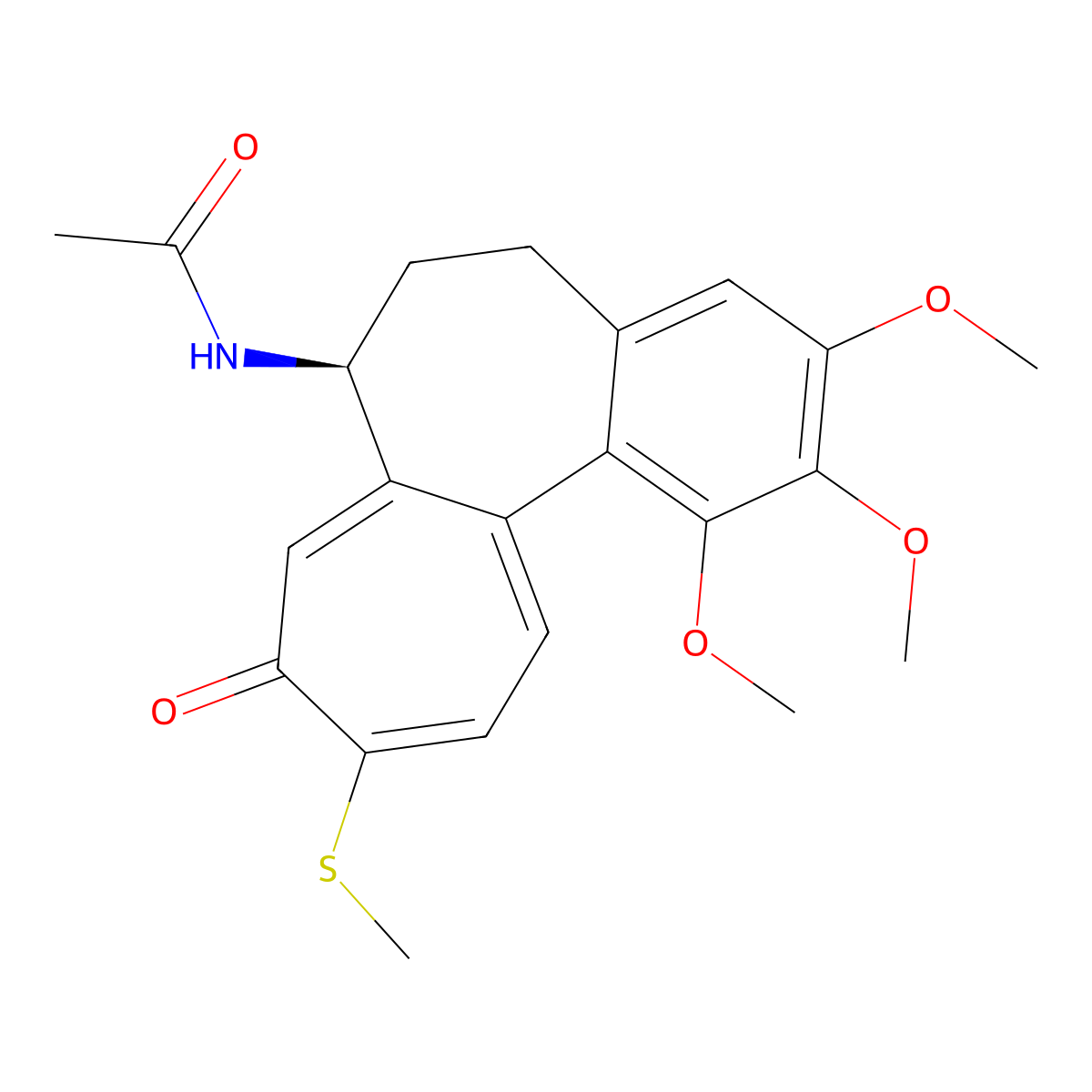 Thiocolchicine molecular structure, CAS 2730-71-4