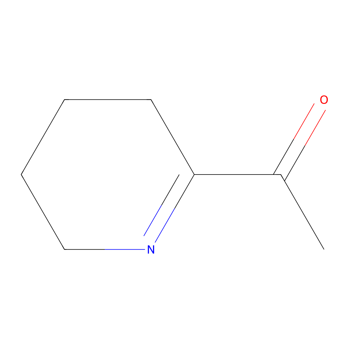 6-Acetyl-2,3,4,5-tetrahydropyridine molecular structure, CAS 27300-27-2