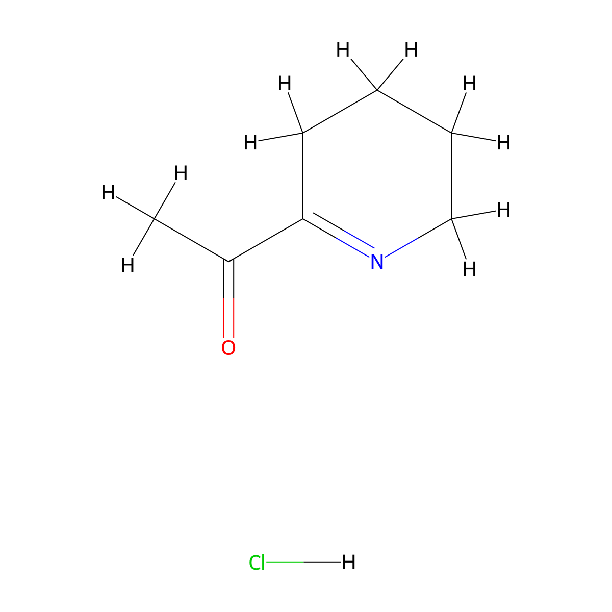 2-Acetyl-3,4,5,6-tetrahydropyridine Hydrochloride molecular structure, CAS 27300-28-3