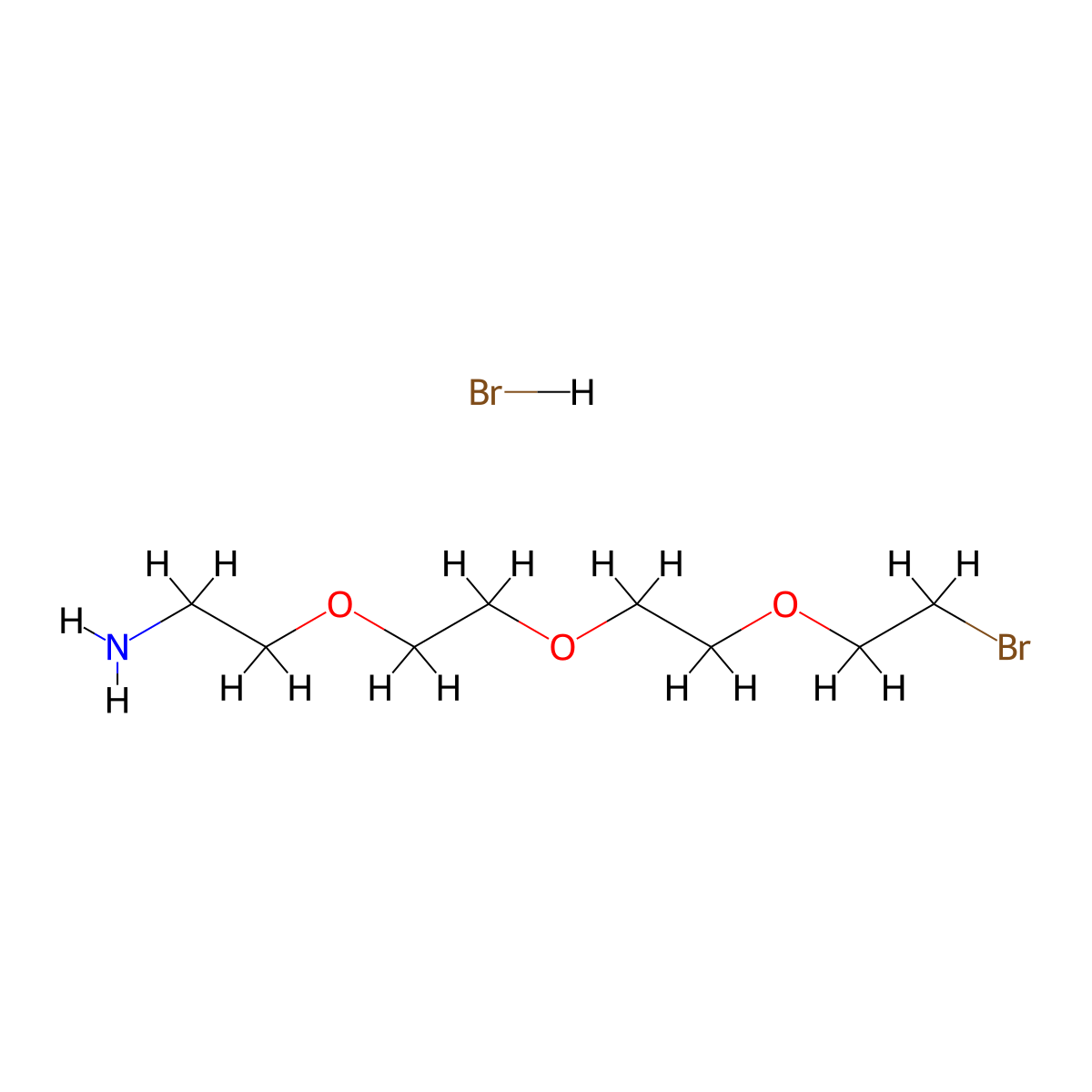 2-(2-(2-(2-Bromoethoxy)ethoxy)ethoxy)ethan-1-amine hydrobromide molecular structure, CAS 2730032-06-9