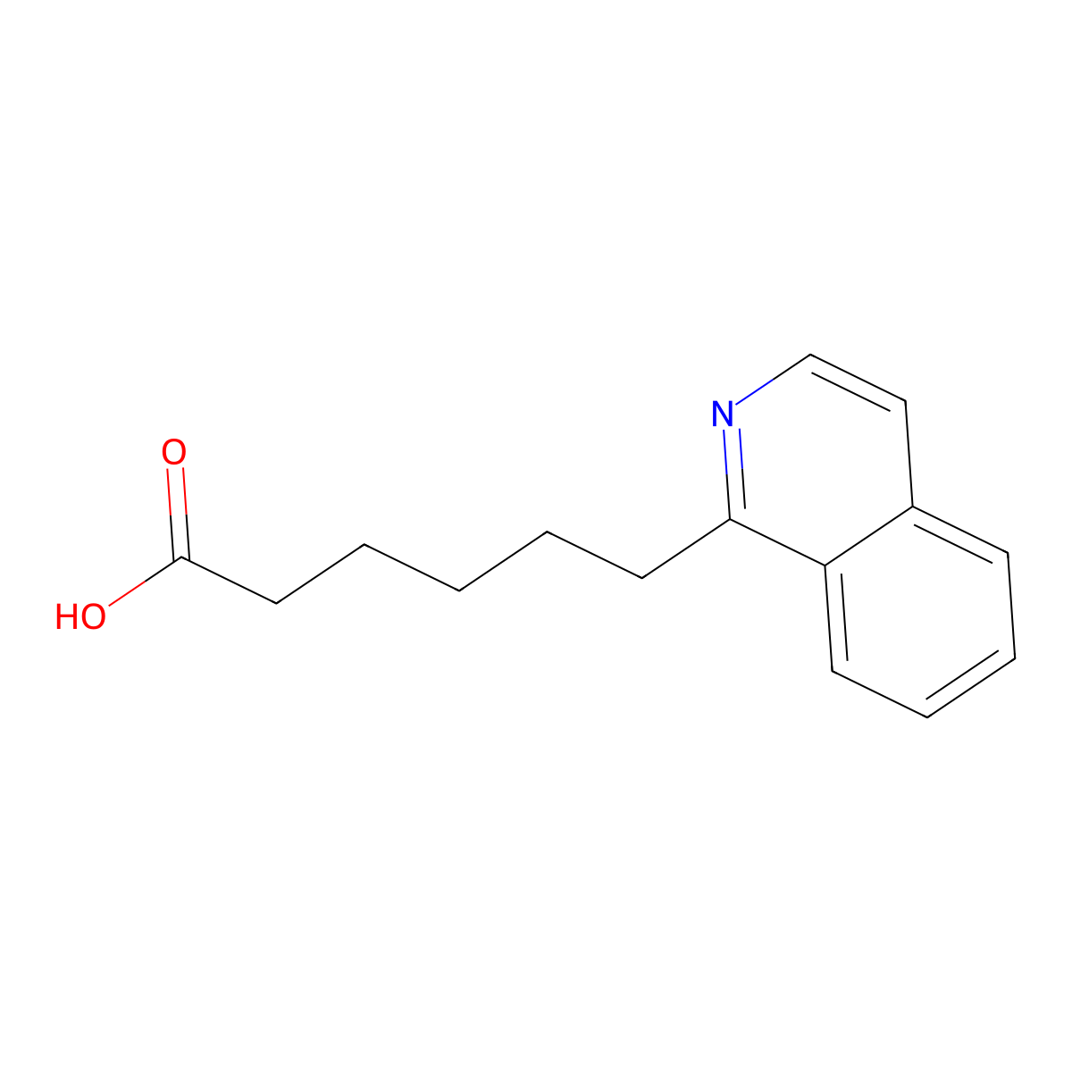 6-Isoquinolylhexanoic acid molecular structure, CAS 27302-15-4