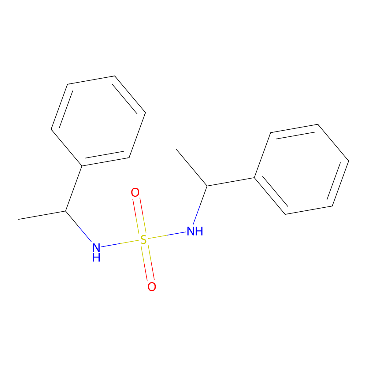 (S,S)-(-)-N,N'-Bis(alpha-methylbenzyl)sulfamide molecular structure, CAS 27304-75-2