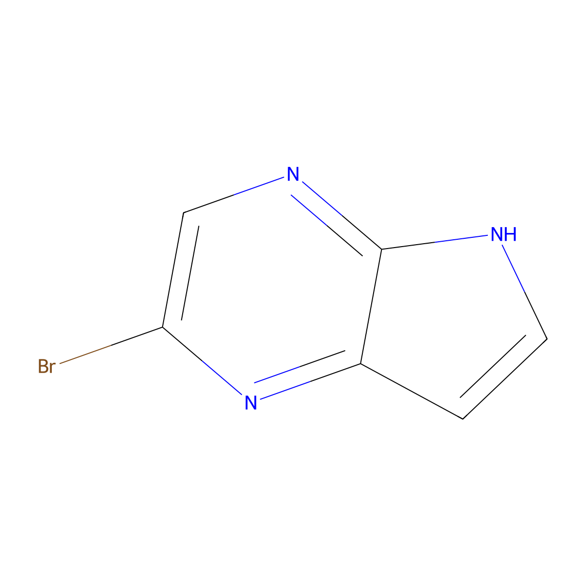 2-bromo-5H-pyrrolo[2,3-b]pyrazine molecular structure, CAS 27305-70-0
