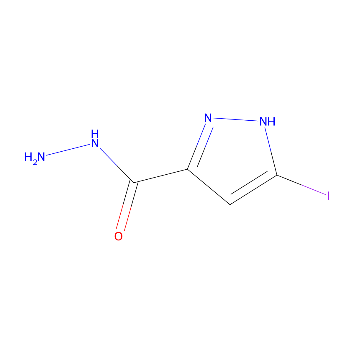 5-Iodo-1H-pyrazole-3-carbohydrazide molecular structure, CAS 2730886-85-6