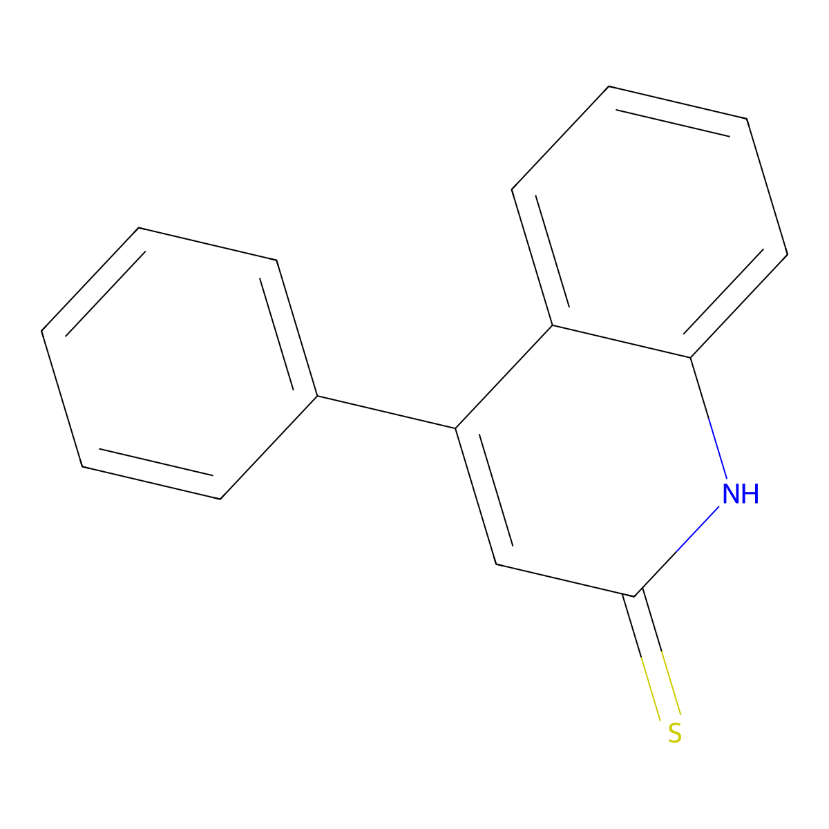 4-phenyl-1H-quinoline-2-thione molecular structure, CAS 27309-54-2