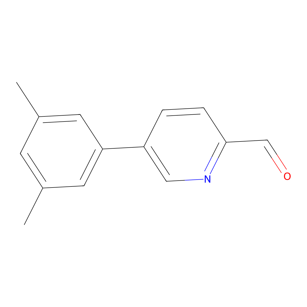 5-(3,5-Dimethylphenyl)-2-pyridinecarboxaldehyde molecular structure, CAS 2730914-92-6