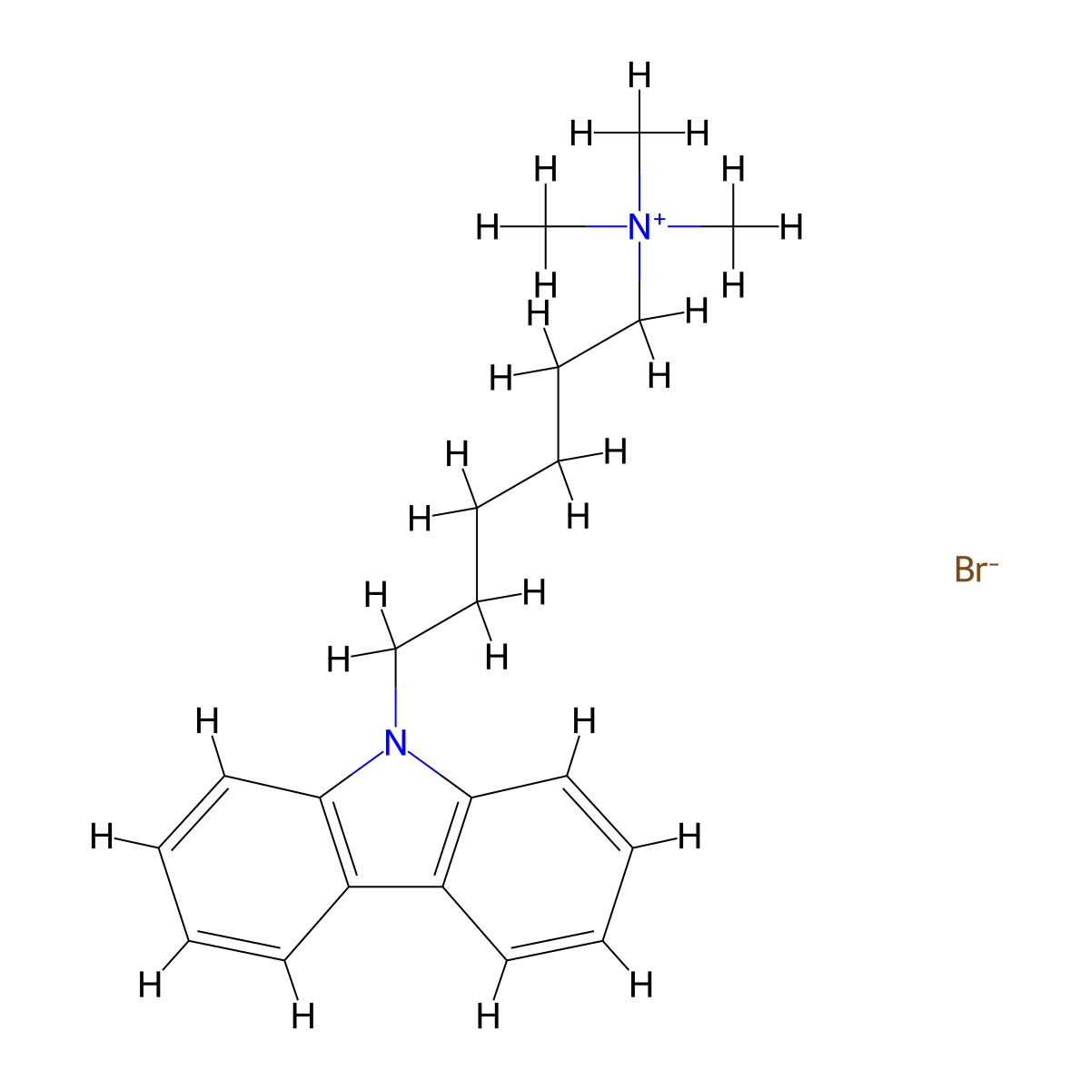 6-(9H-Carbazol-9-YL)-N,N,N-trimethylhexan-1-aminium bromide molecular structure, CAS 2730932-90-6