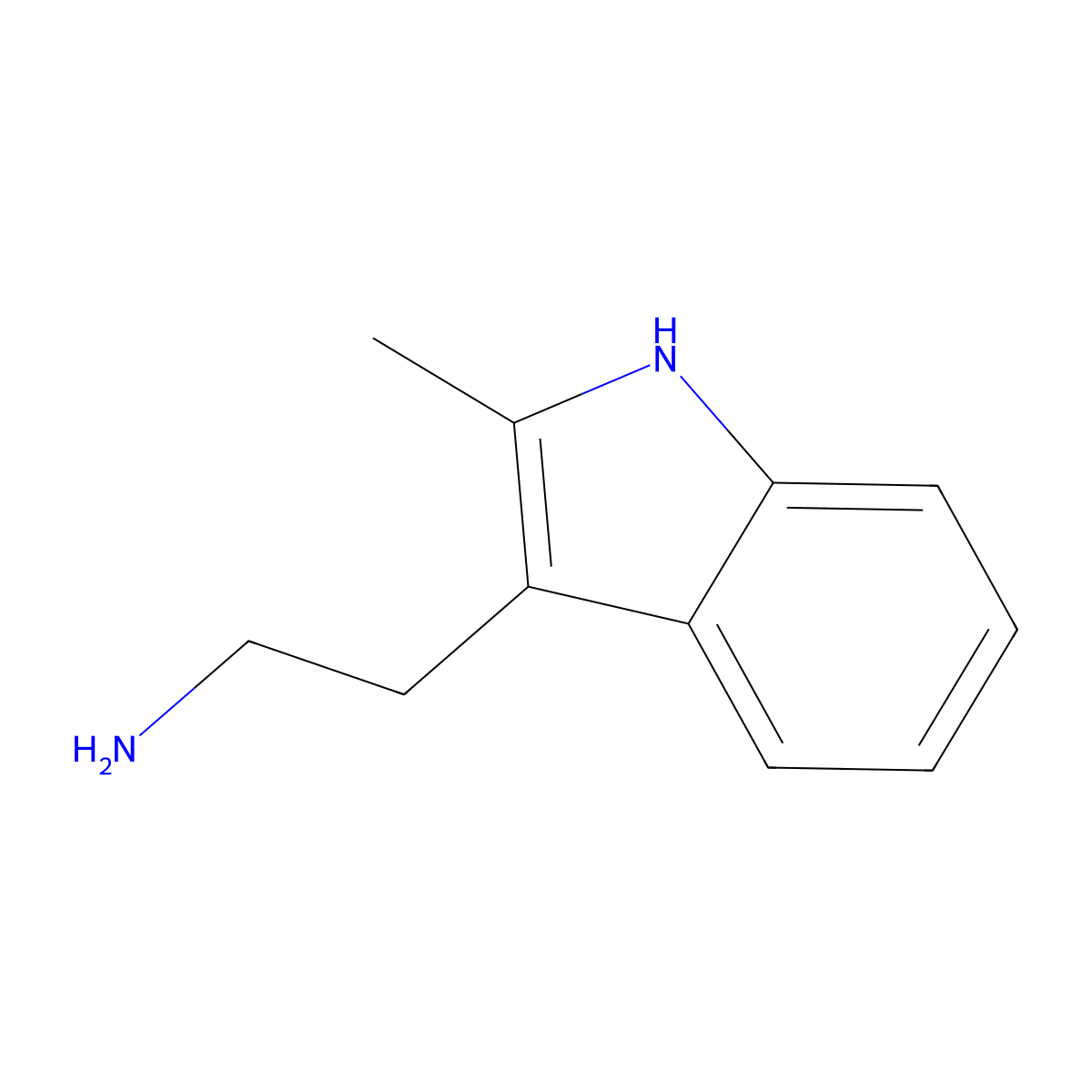 2-Methyl-1H-indole-3-ethylamine molecular structure, CAS 2731-06-8