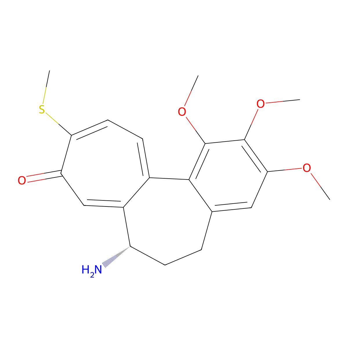 Colchicine, N-deacetyl-10-thio- molecular structure, CAS 2731-16-0