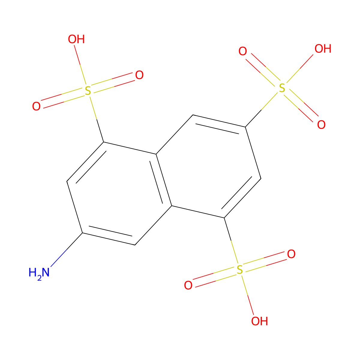 1,3,5-Naphthalenetrisulfonic acid, 7-amino- molecular structure, CAS 27310-25-4