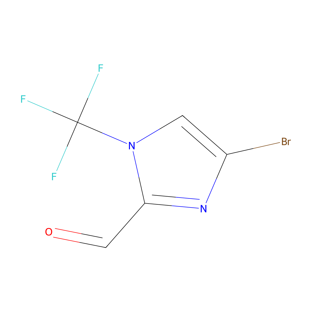 4-bromo-1-(trifluoromethyl)-1H-imidazole-2-carbaldehyde molecular structure, CAS 2731006-44-1