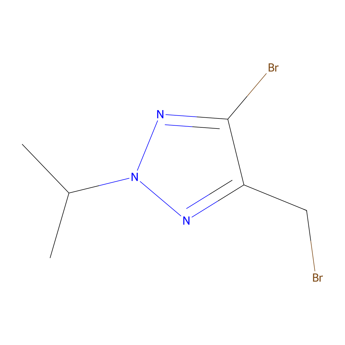 4-bromo-5-(bromomethyl)-2-(propan-2-yl)-2H-1,2,3-triazole molecular structure, CAS 2731006-46-3
