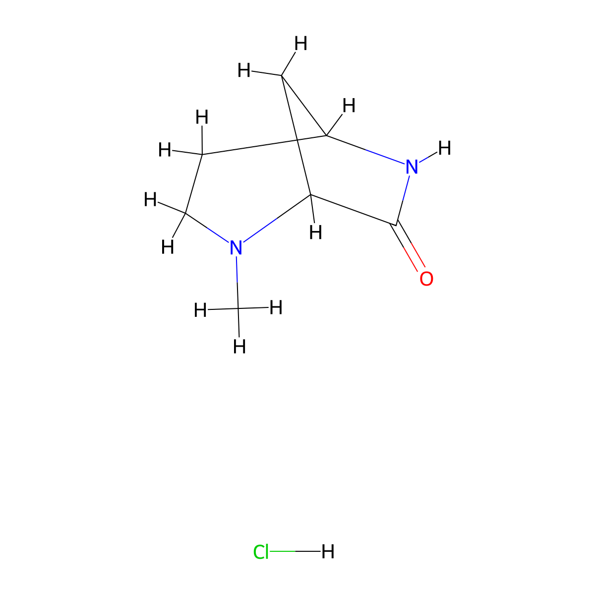 2-Methyl-2,6-diazabicyclo[3.2.1]octan-7-one hydrochloride molecular structure, CAS 2731006-53-2