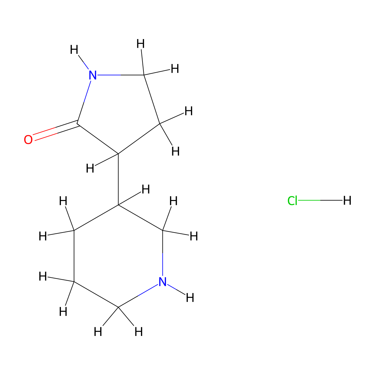 3-(Piperidin-3-yl)pyrrolidin-2-onehydrochloride molecular structure, CAS 2731006-66-7