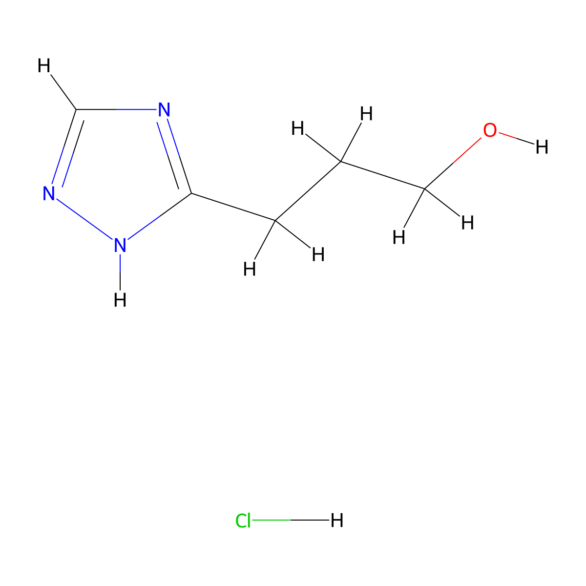 3-(1H-1,2,4-triazol-5-yl)propan-1-ol hydrochloride molecular structure, CAS 2731006-72-5