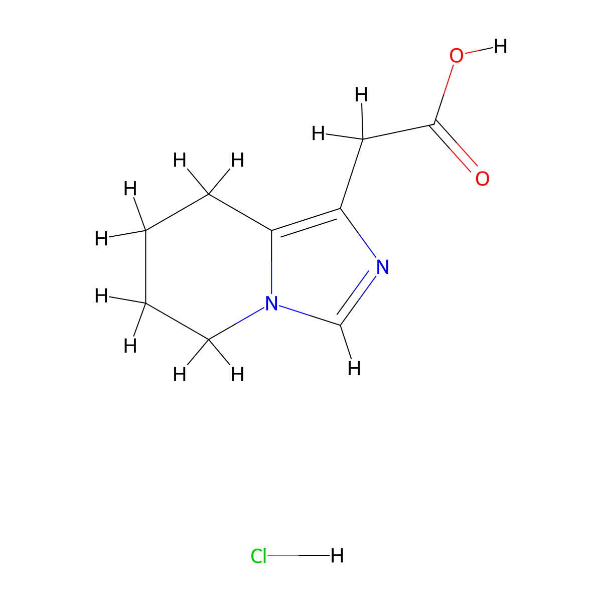 2-{5H,6H,7H,8H-imidazo[1,5-a]pyridin-1-yl}acetic acid hydrochloride molecular structure, CAS 2731006-81-6