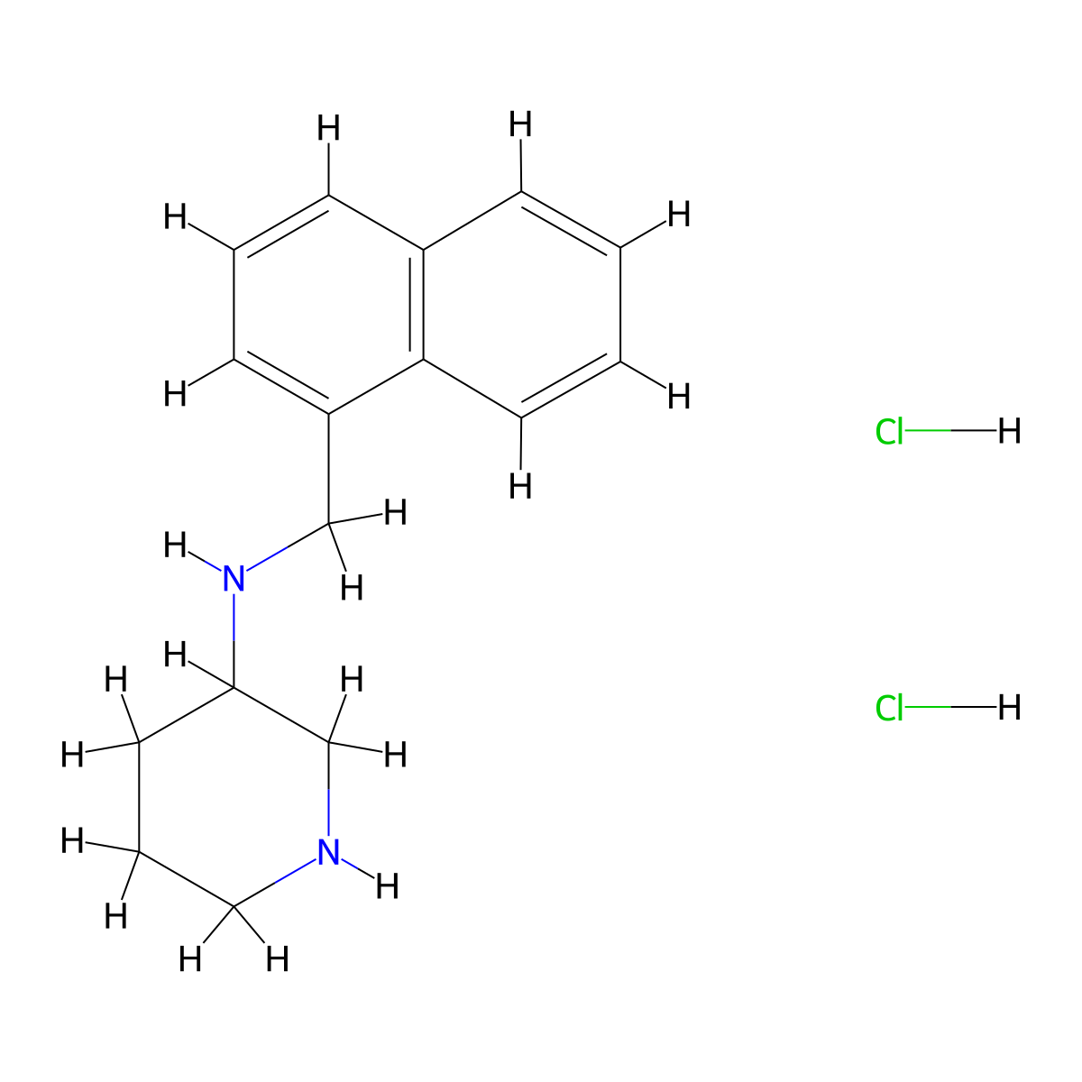 N-[(naphthalen-1-yl)methyl]piperidin-3-amine dihydrochloride molecular structure, CAS 2731006-85-0