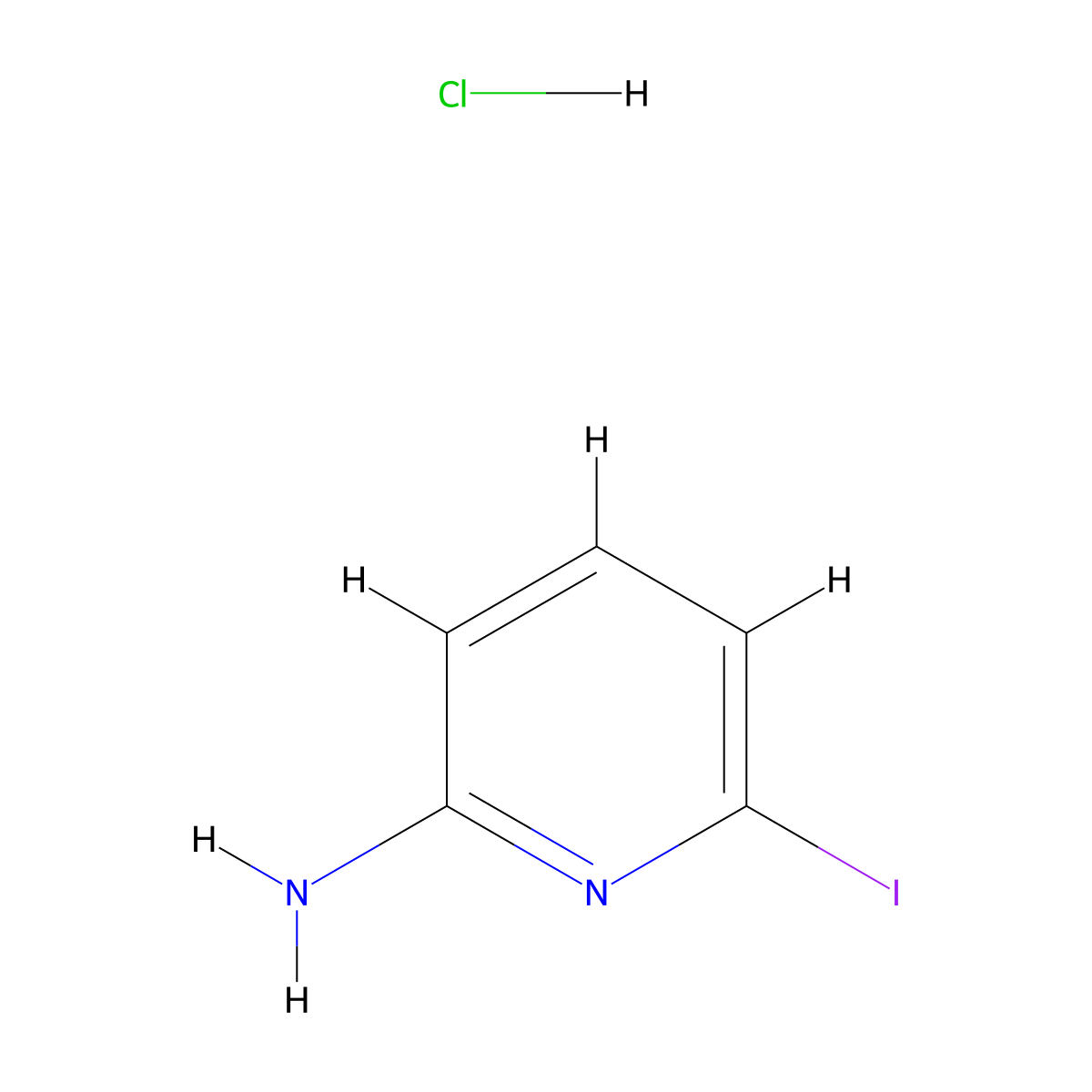 6-Iodopyridin-2-amine hydrochloride molecular structure, CAS 2731006-87-2