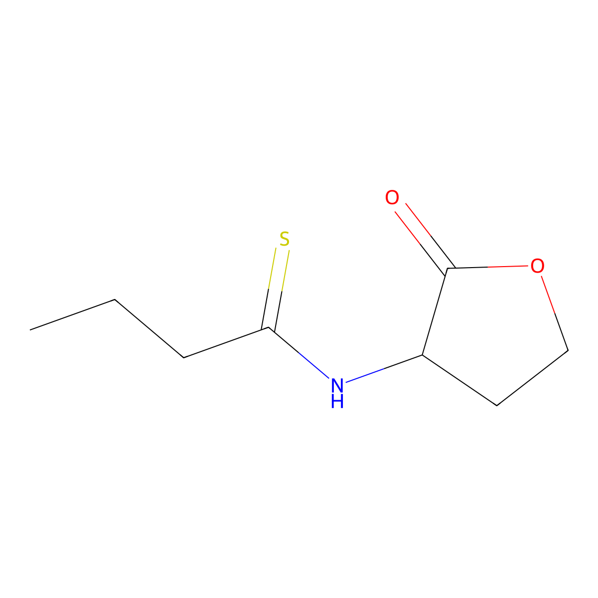 N-(2-oxooxolan-3-yl)butanethioamide molecular structure, CAS 2731006-99-6