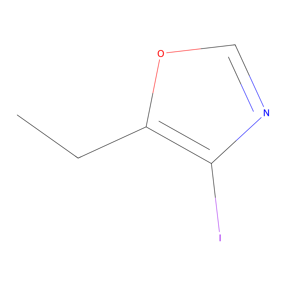 5-Ethyl-4-iodo-1,3-oxazole molecular structure, CAS 2731007-13-7